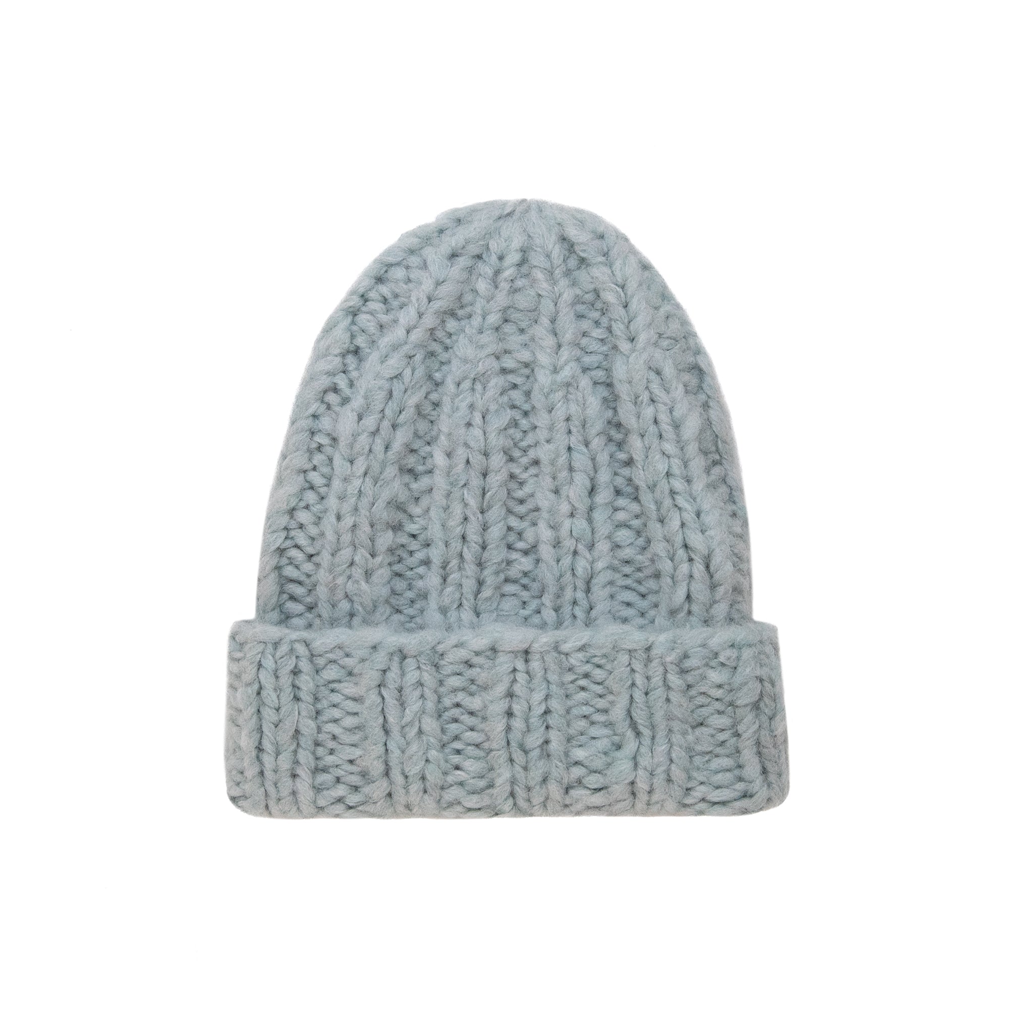 Cashmere Knitted Hat in Aqua, from Karakoram Accessories