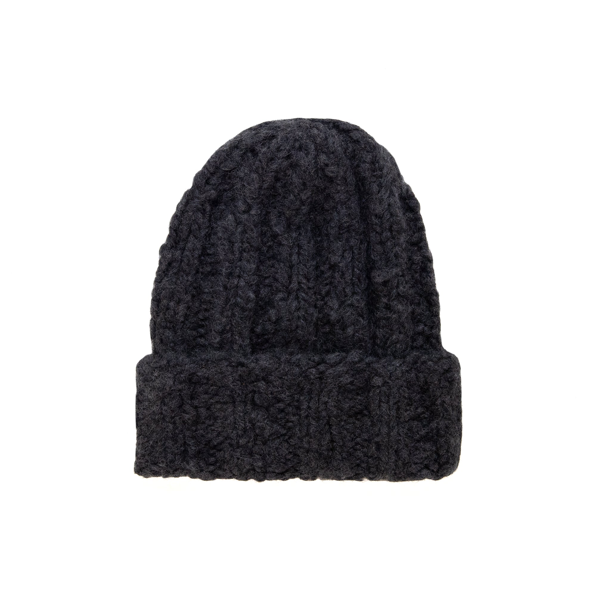 Cashmere Knitted Hat in Charcoal, from Karakoram Accessories