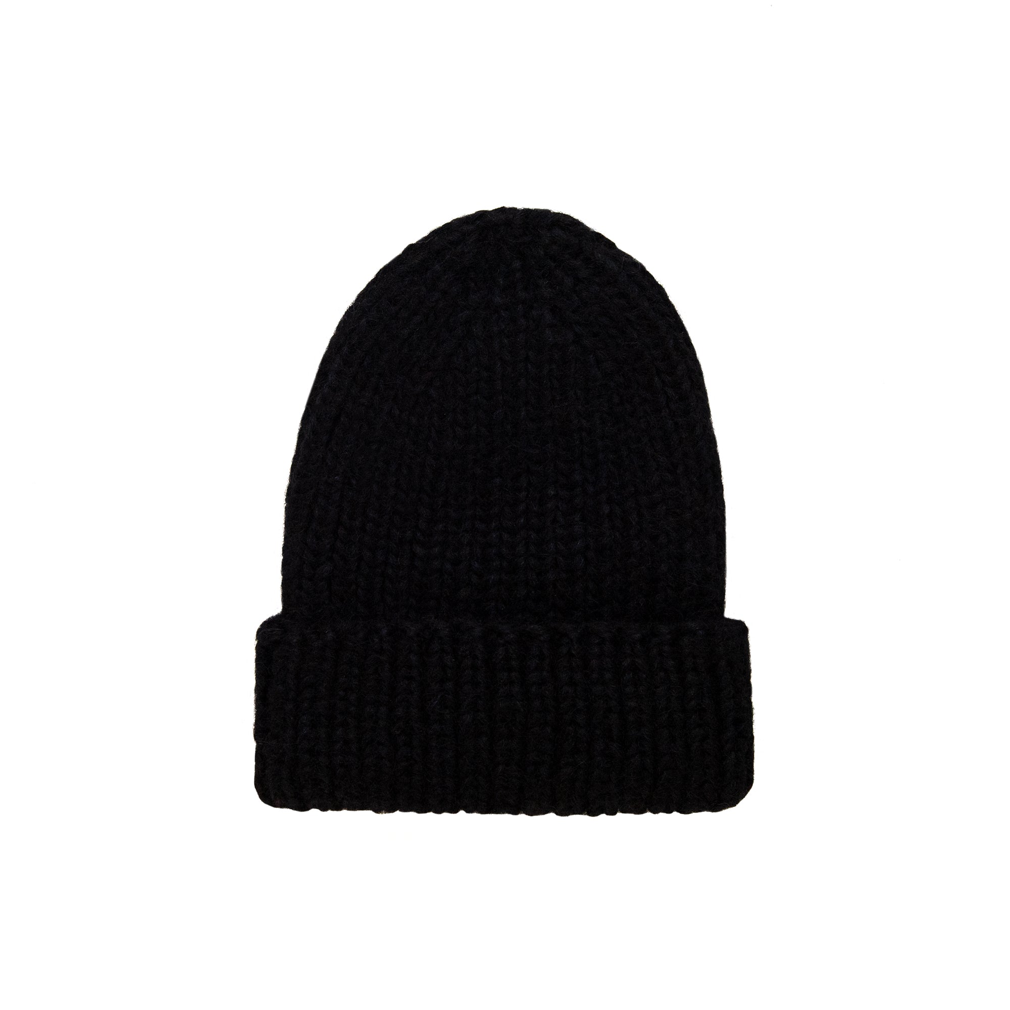 Alpaca Mohair Knitted Hat in Black, from Karakoram Accessories