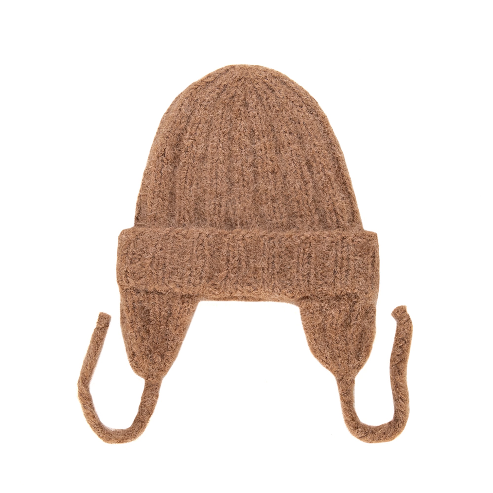 Knitted Earflap Hat in Camel, from Karakoram Accessories