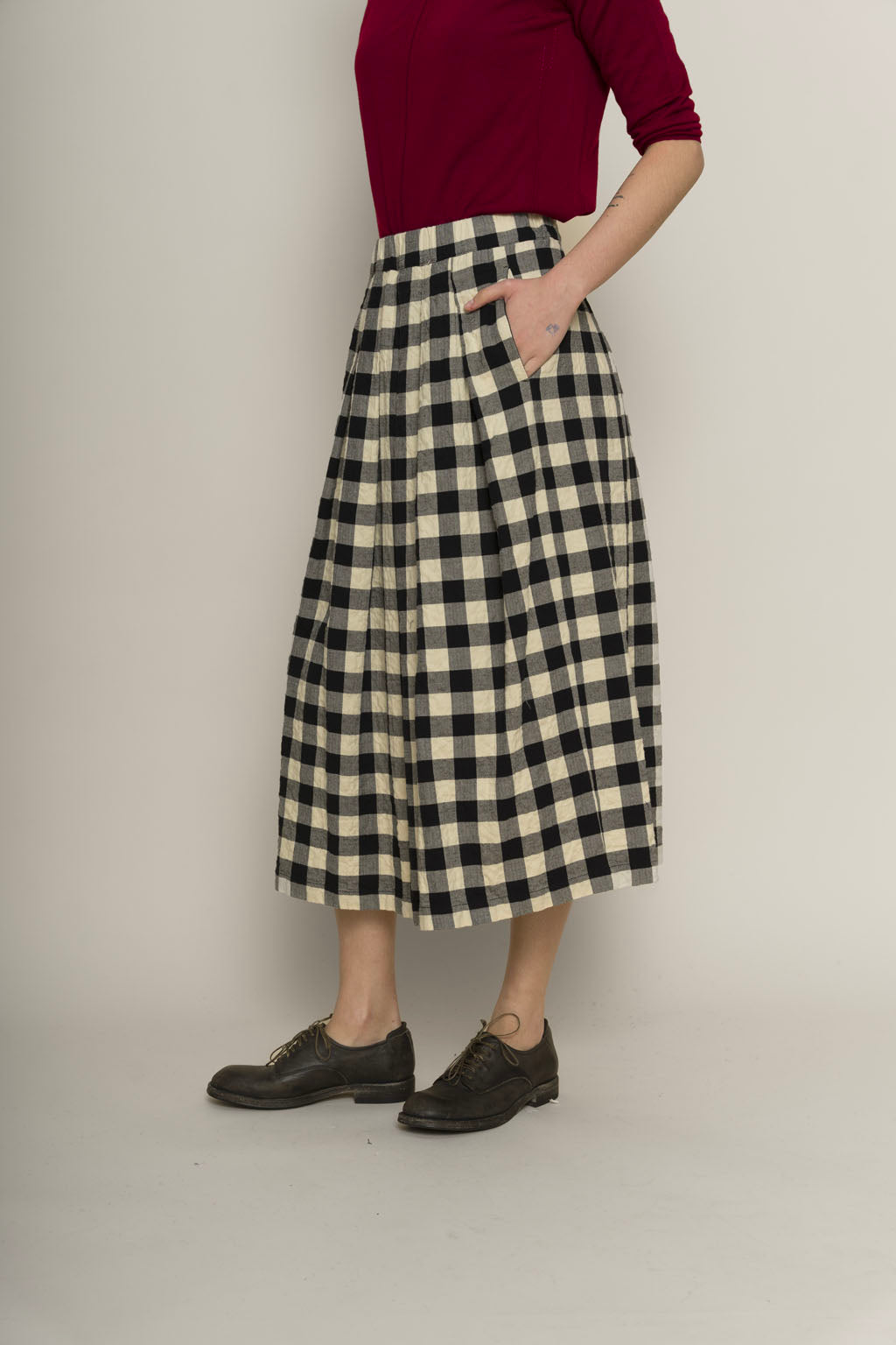 Skirt Jules in Black & White Check, from Hannoh Wessel