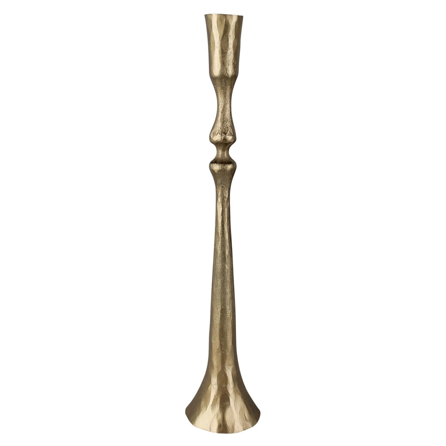 Large Nikki Taper Candle Holder in Brass, from HomArt