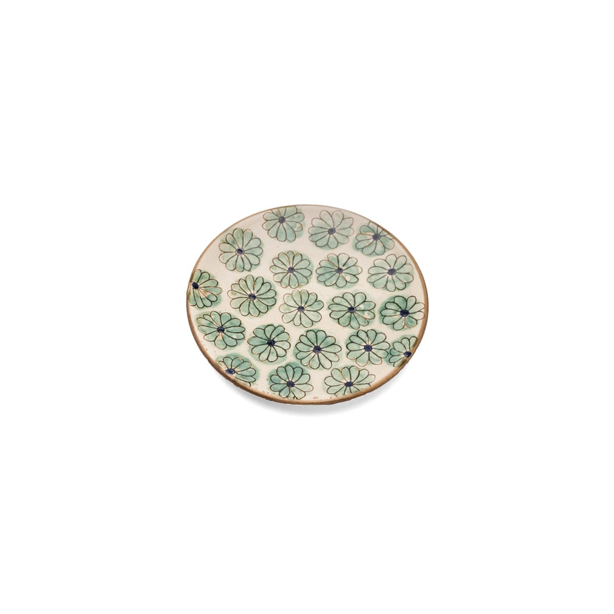 Ceramic Plate in Daisy Field, from Kiliim