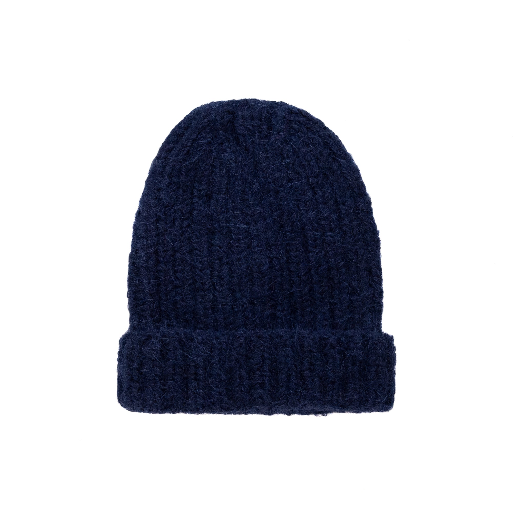 Alpaca Wool Knitted Hat in Navy, from Karakoram Accessories