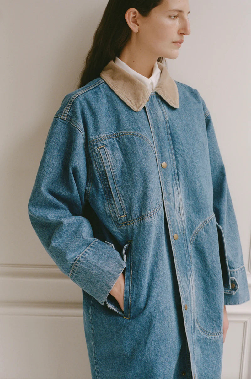 Town & Country Coat in Medium Blue, from Shaina Mote