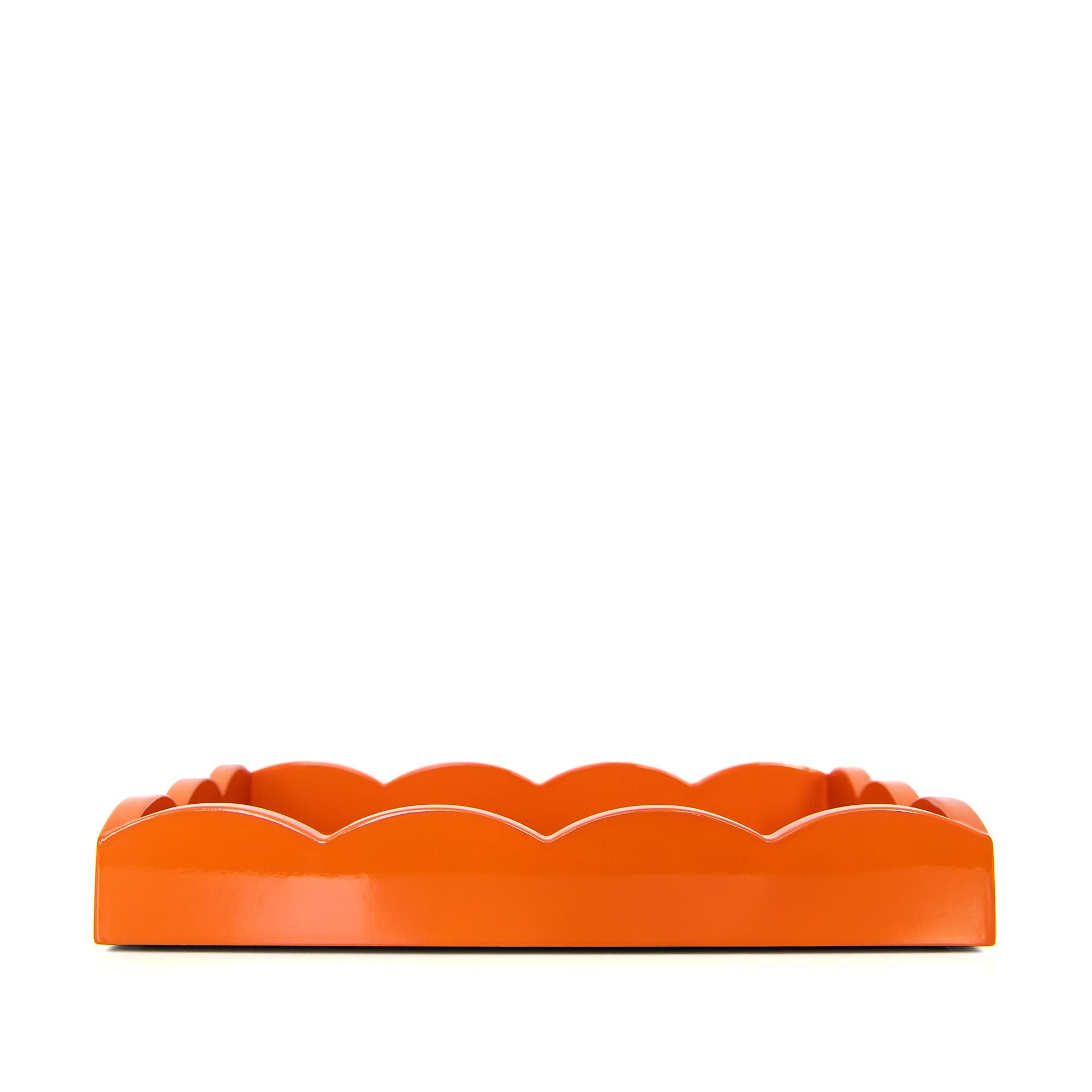 Rectangular Scallop Tray in Orange, from Addison Ross