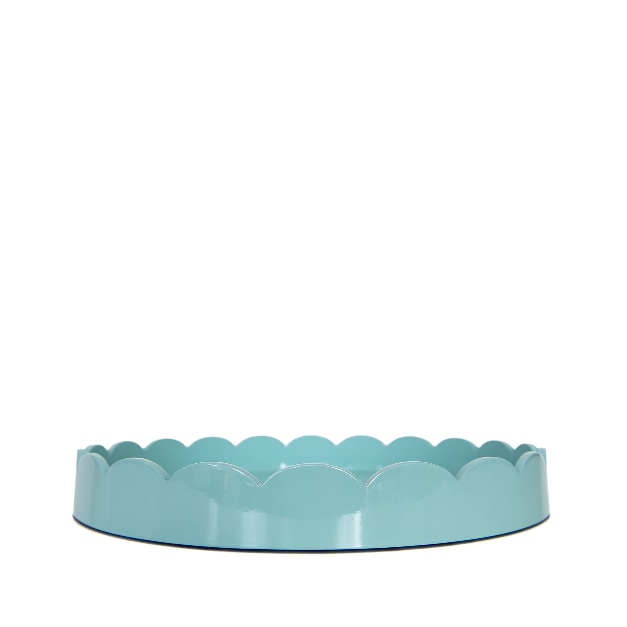 Round Scallop Tray in Eau Nil, from Addison Ross