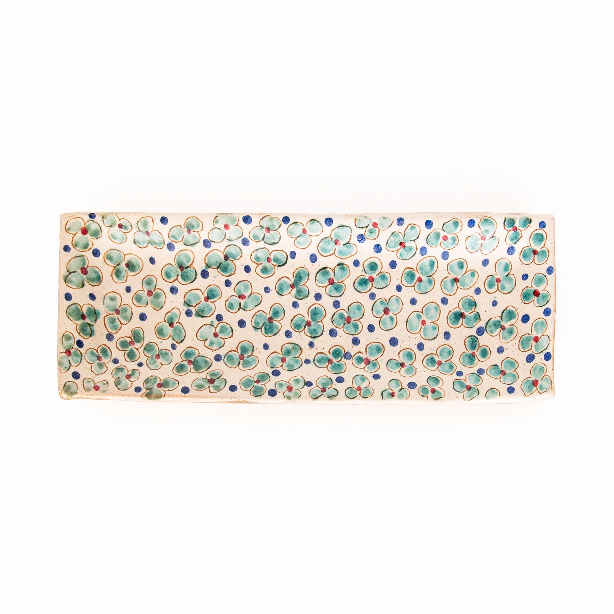 Long Blooms Ceramic Tray, from Kiliim