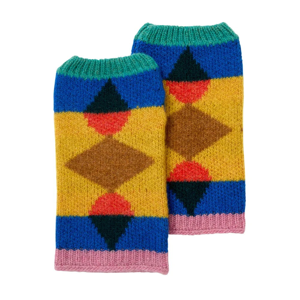 Wrist Warmersin Stained Glass, from Donna Wilson