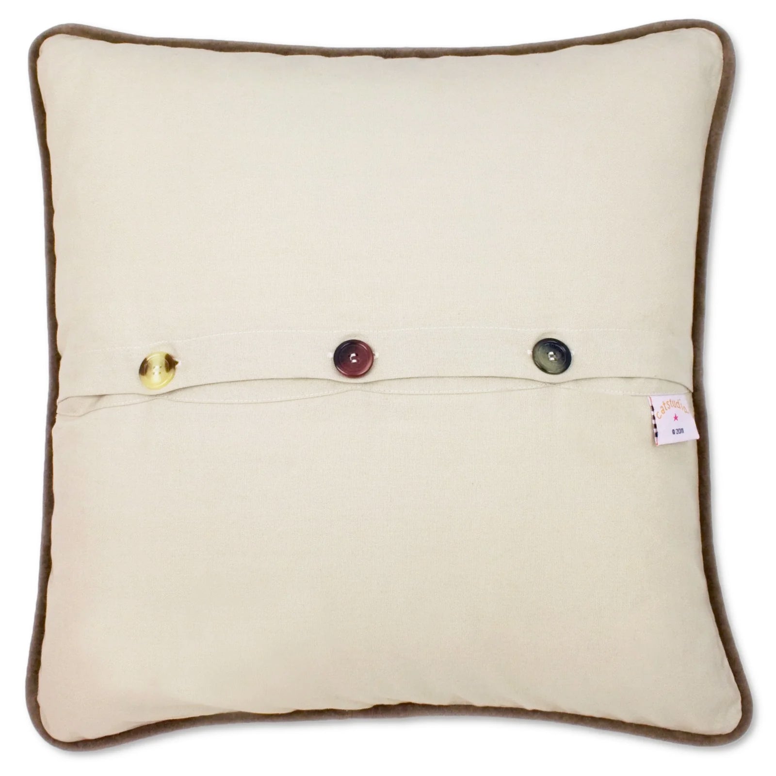 Adirondacks Embroidered Pillow, from Catstudio