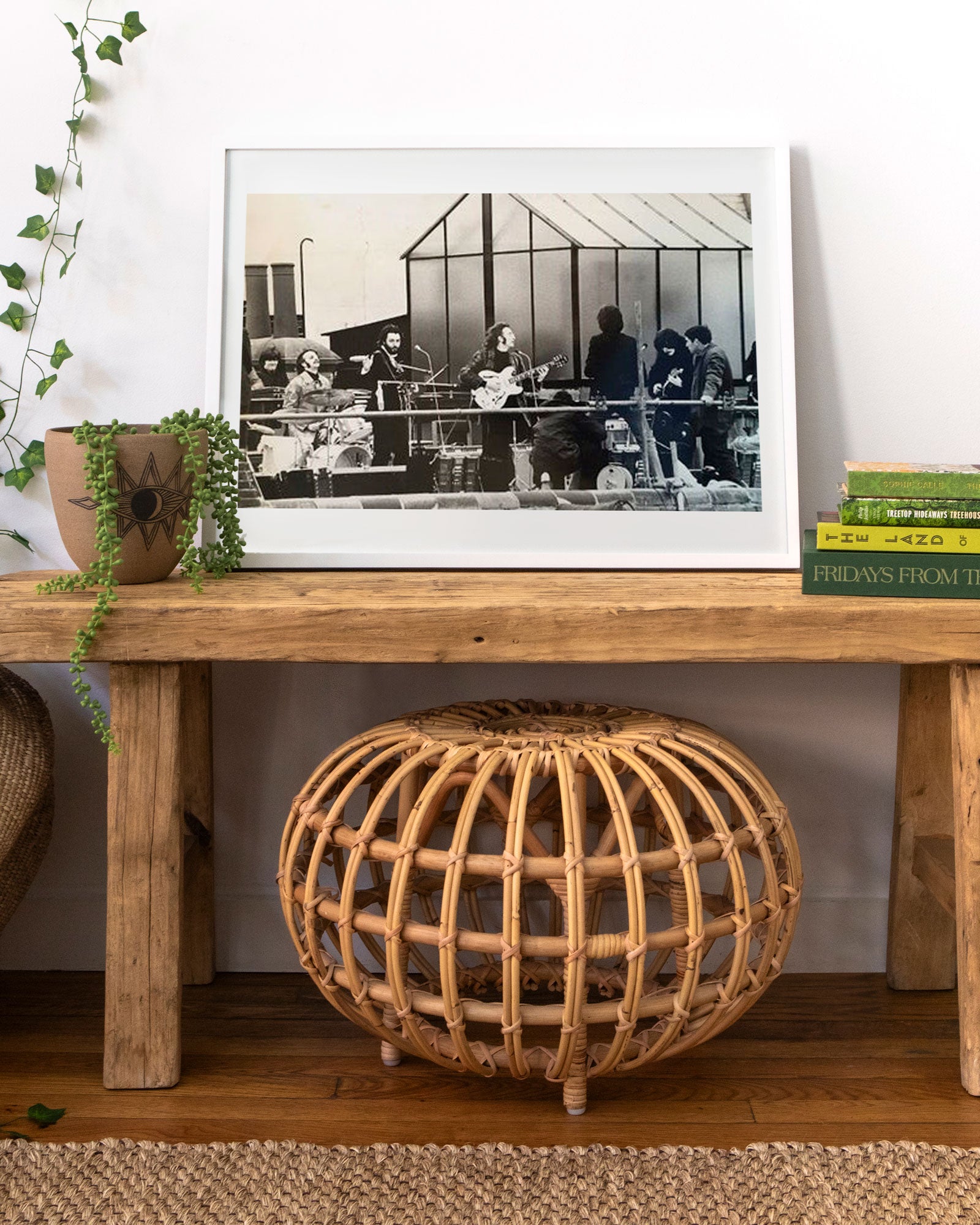 Beatles on rooftop by Richard Imrie