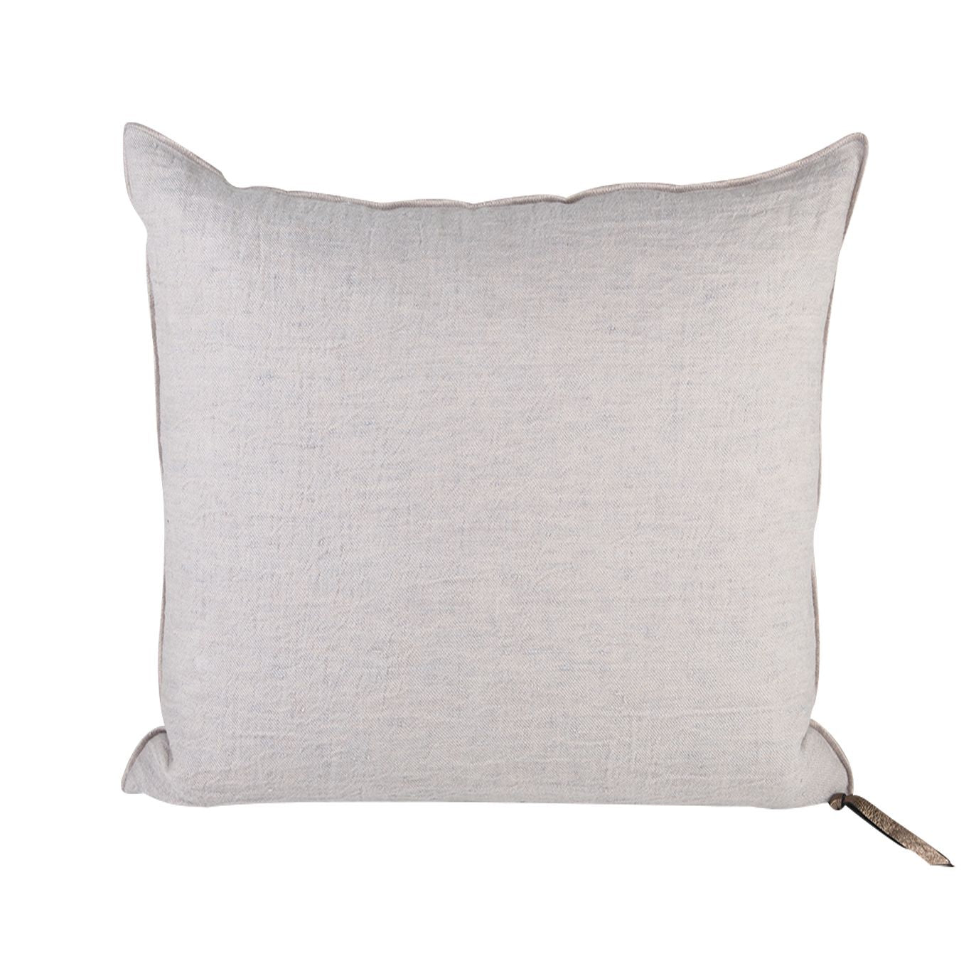 Crumpled Washed Linen Pillow 26" x 26" in Perle, from Maison De Vacances