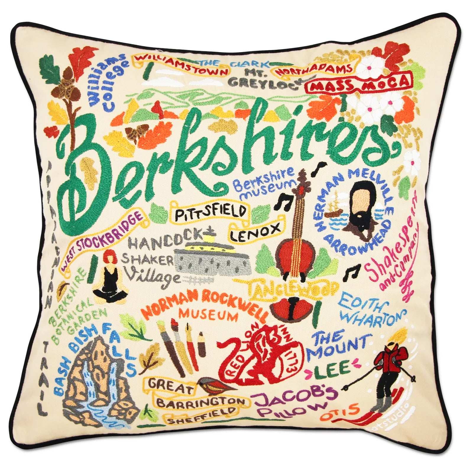 Berkshire Embroidered Pillow, from Catstudio