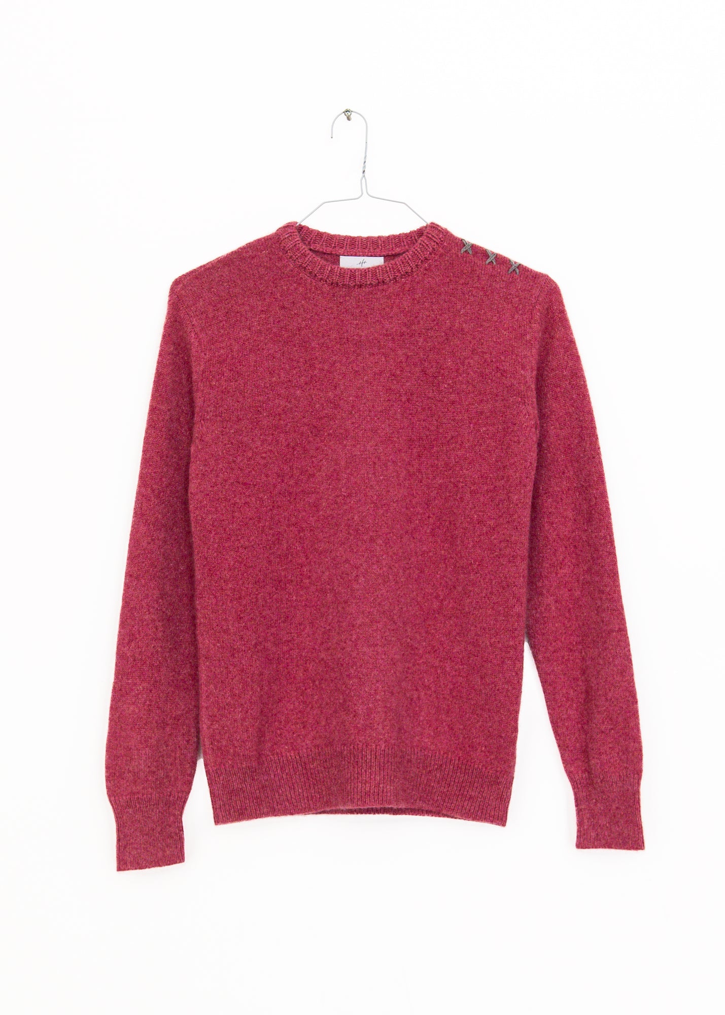 Classic Crew with Whipstitch in Mulberry Grey, from Harden