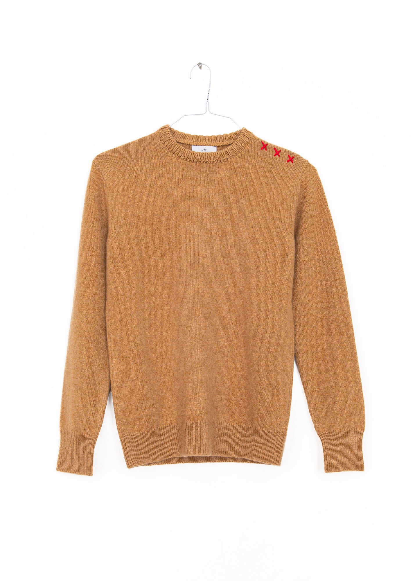 Classic Crew with Whipstitch in Taupe Red, from Harden