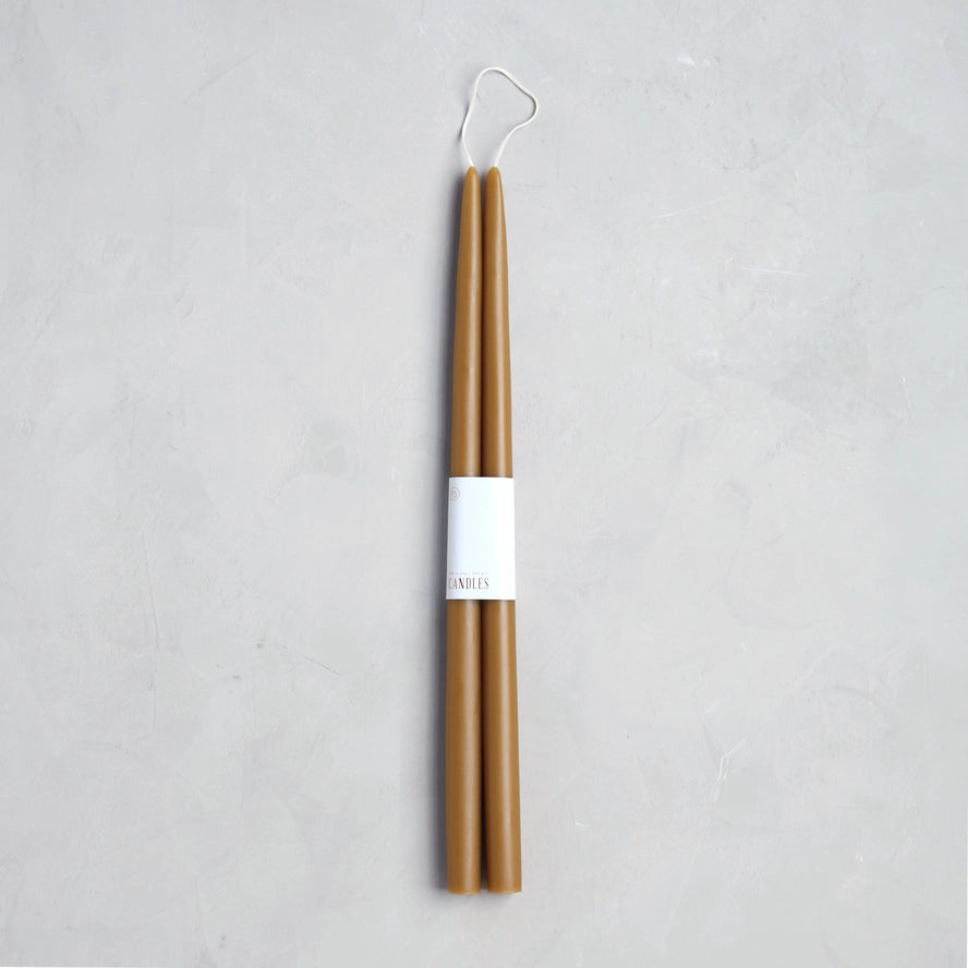 Dipped Taper Candles in Miel, from The Floral Society