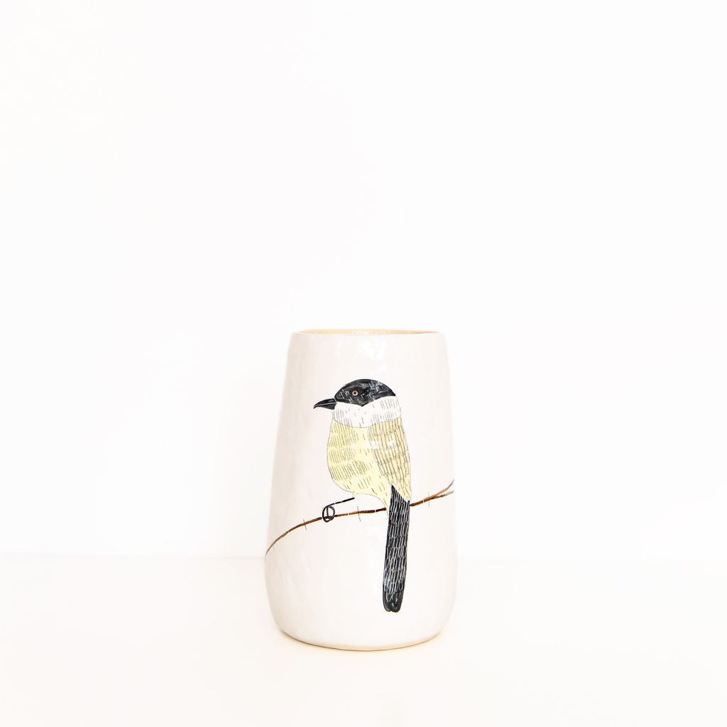 Medium Bird Vase in White, from Gemma Orkin
