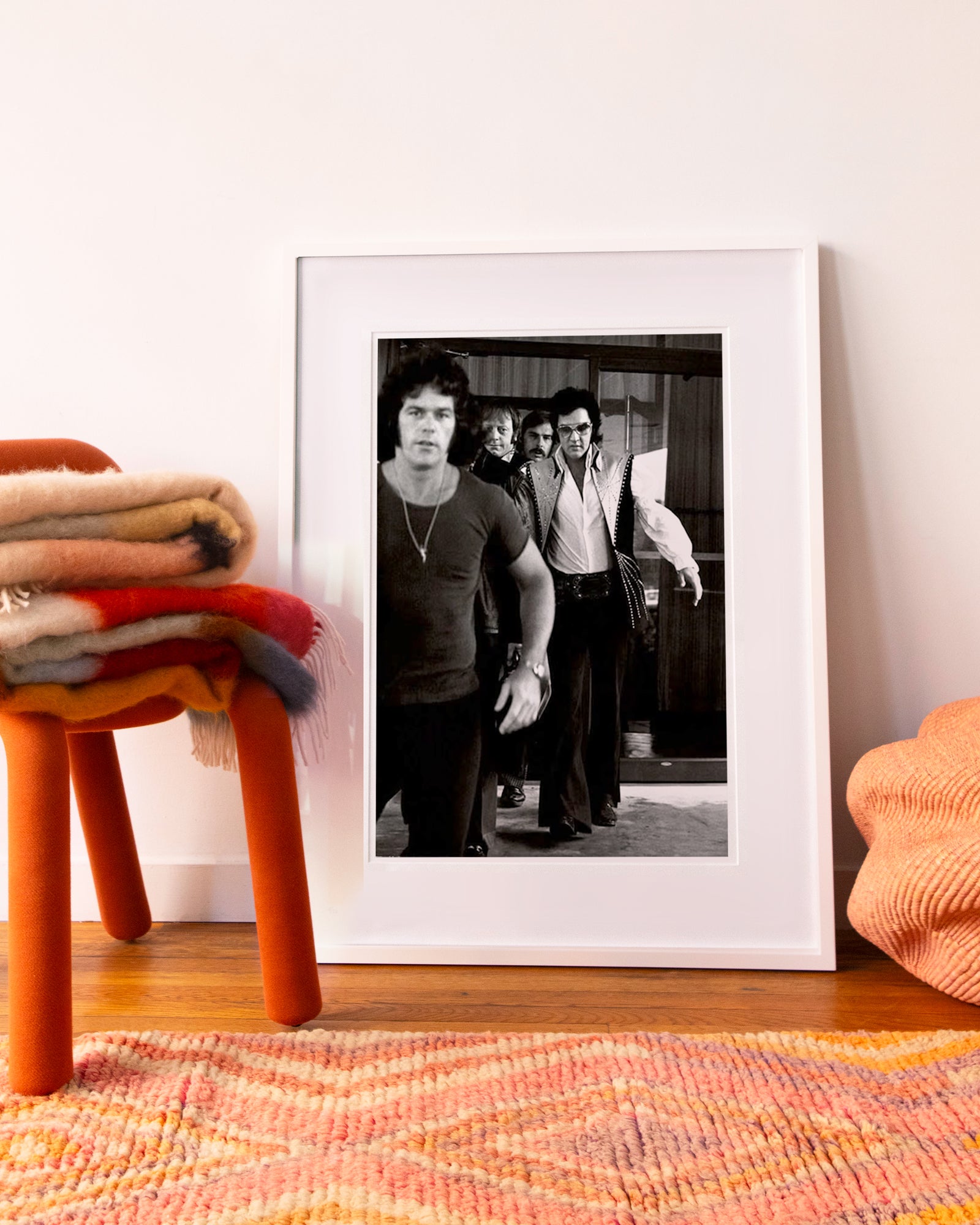 Elvis with bodyguards by Ron Galella