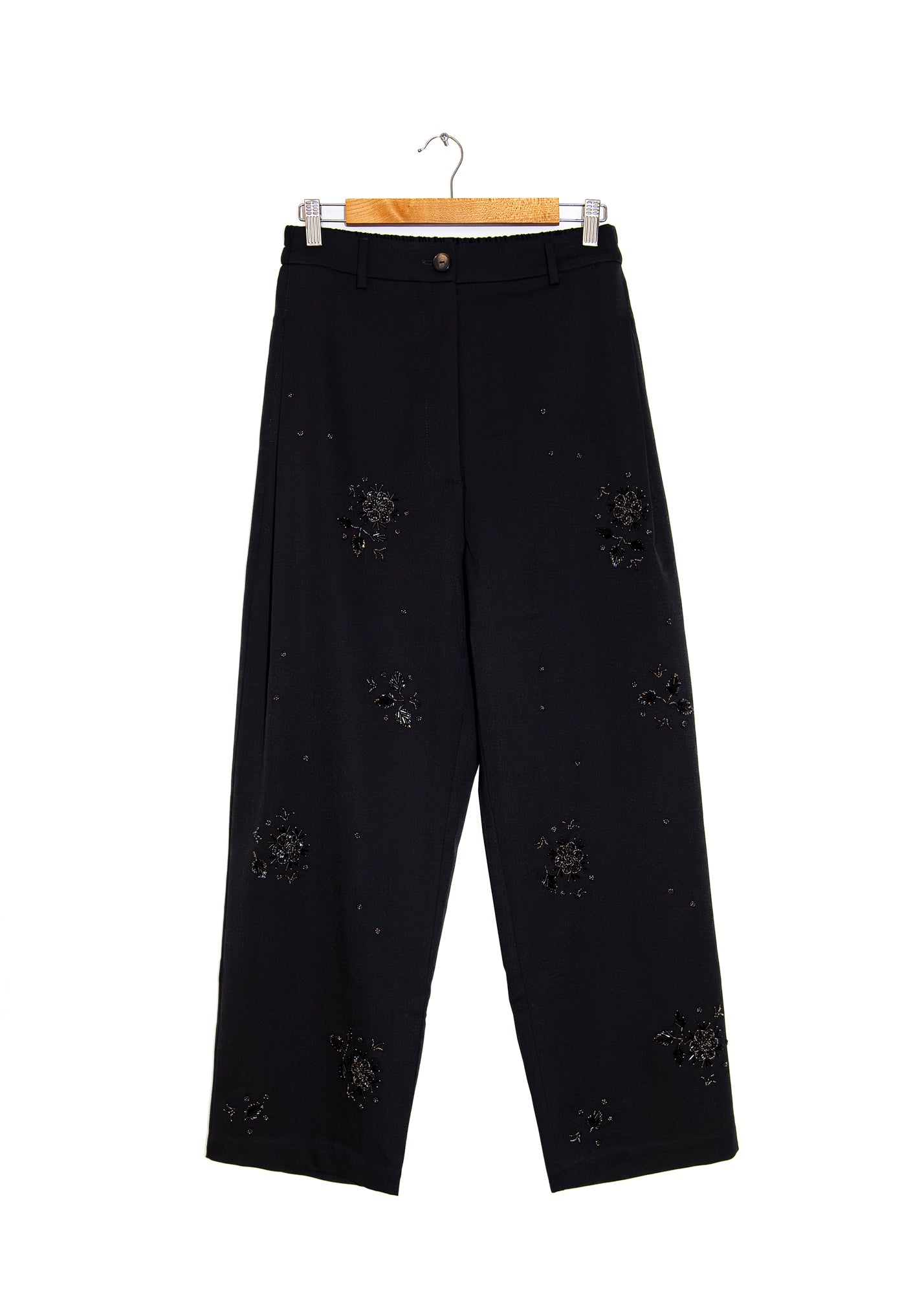 Embellished Tailoring Pants in Black, from Cordera