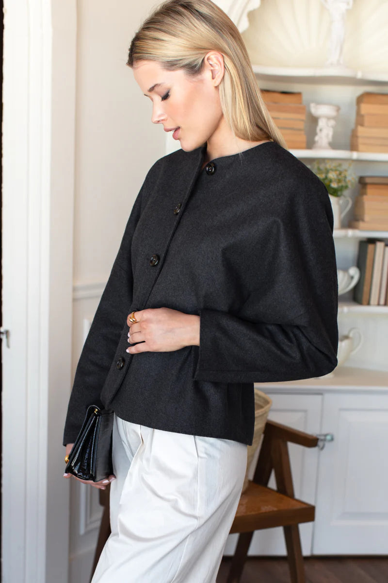 Atelier Cinch Jacket in Charcoal Light, from Emerson Fry