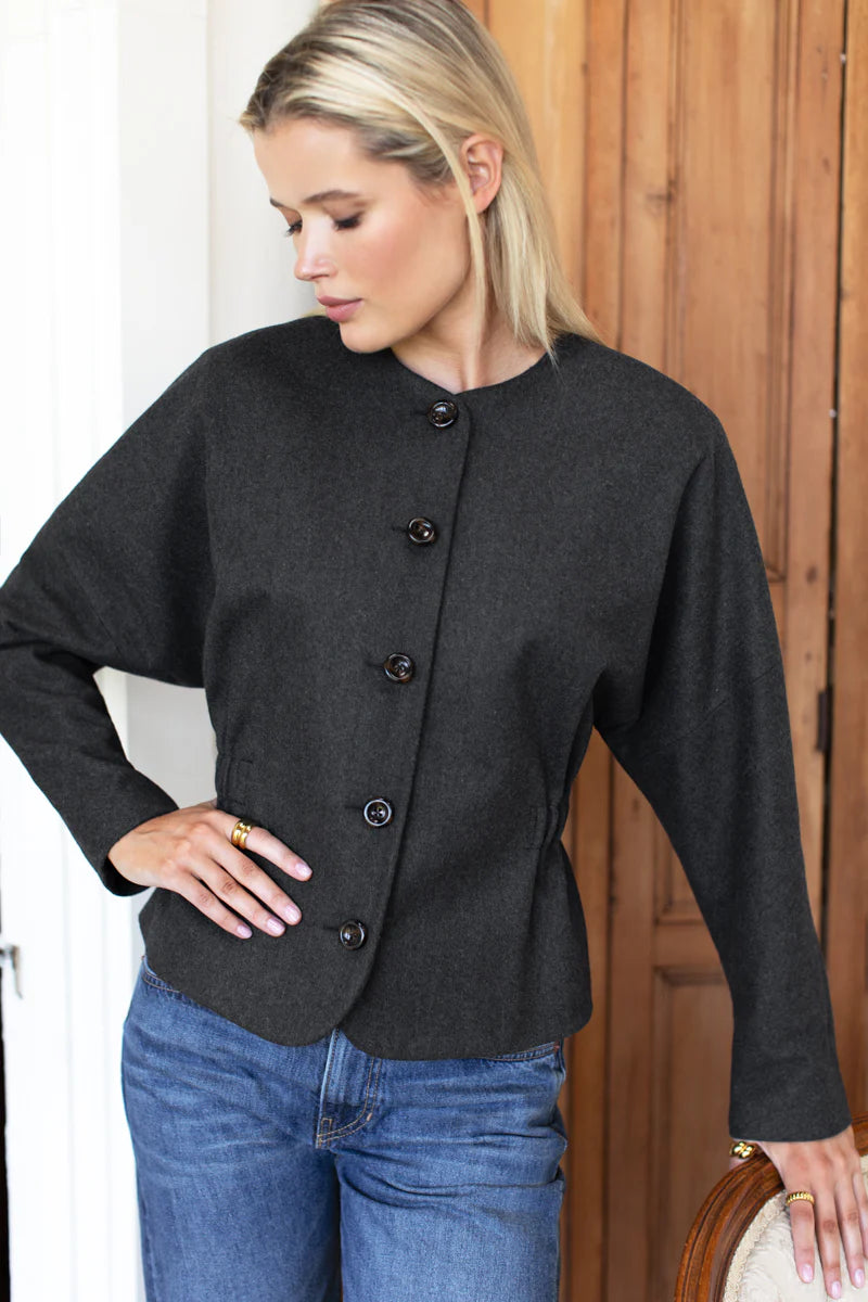 Atelier Cinch Jacket in Charcoal Light, from Emerson Fry