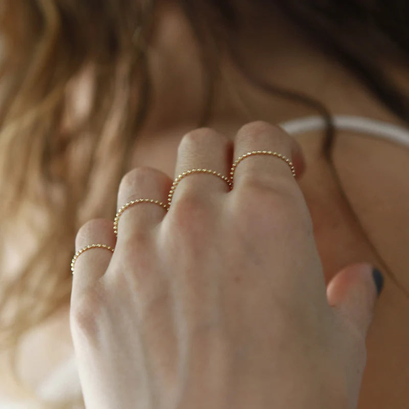 Ball Chain Ring in 14k Yellow Gold, from Gabriela Artigas