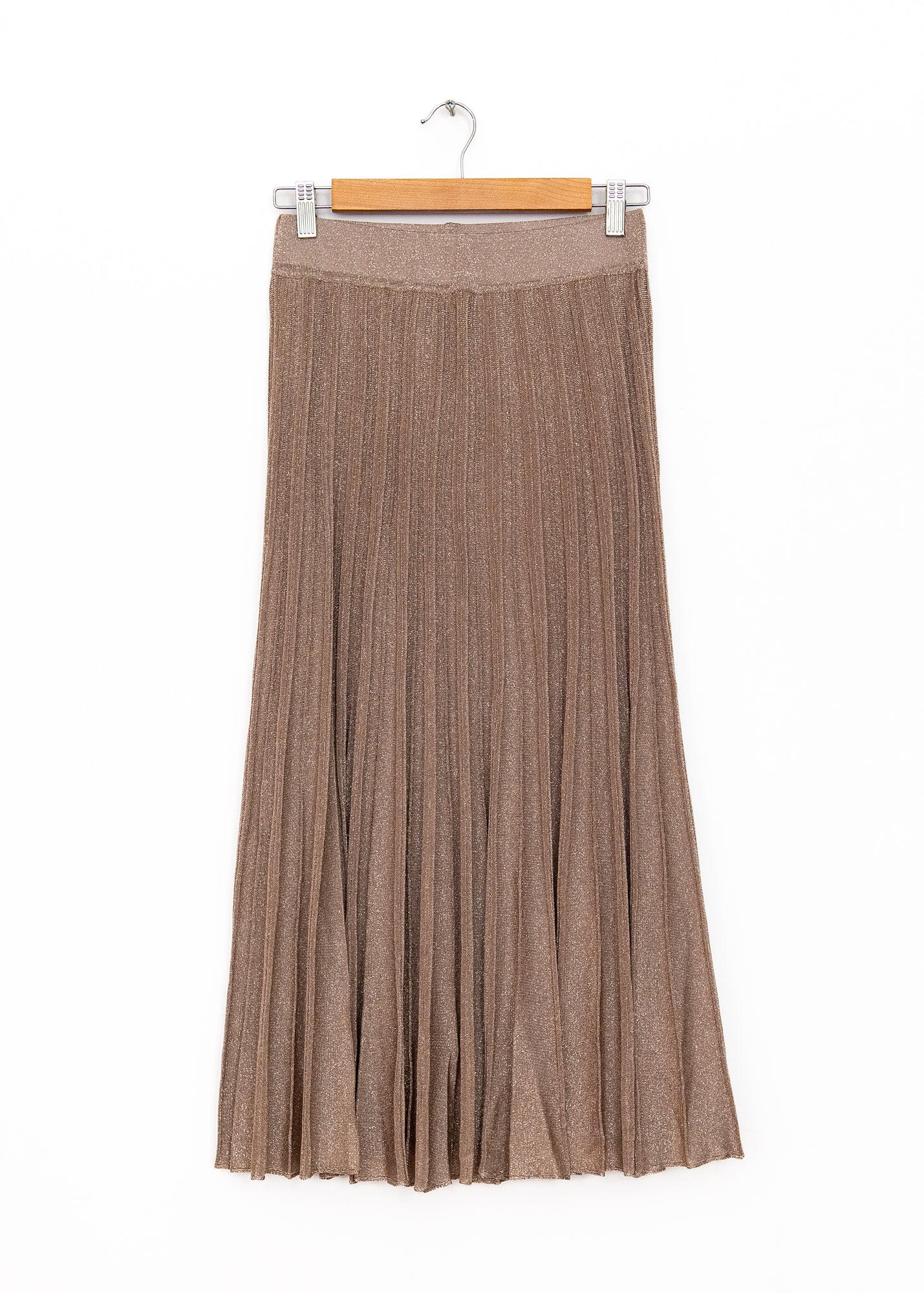 Gala Long Pleated Skirt in April Moon, from Maison Lurex