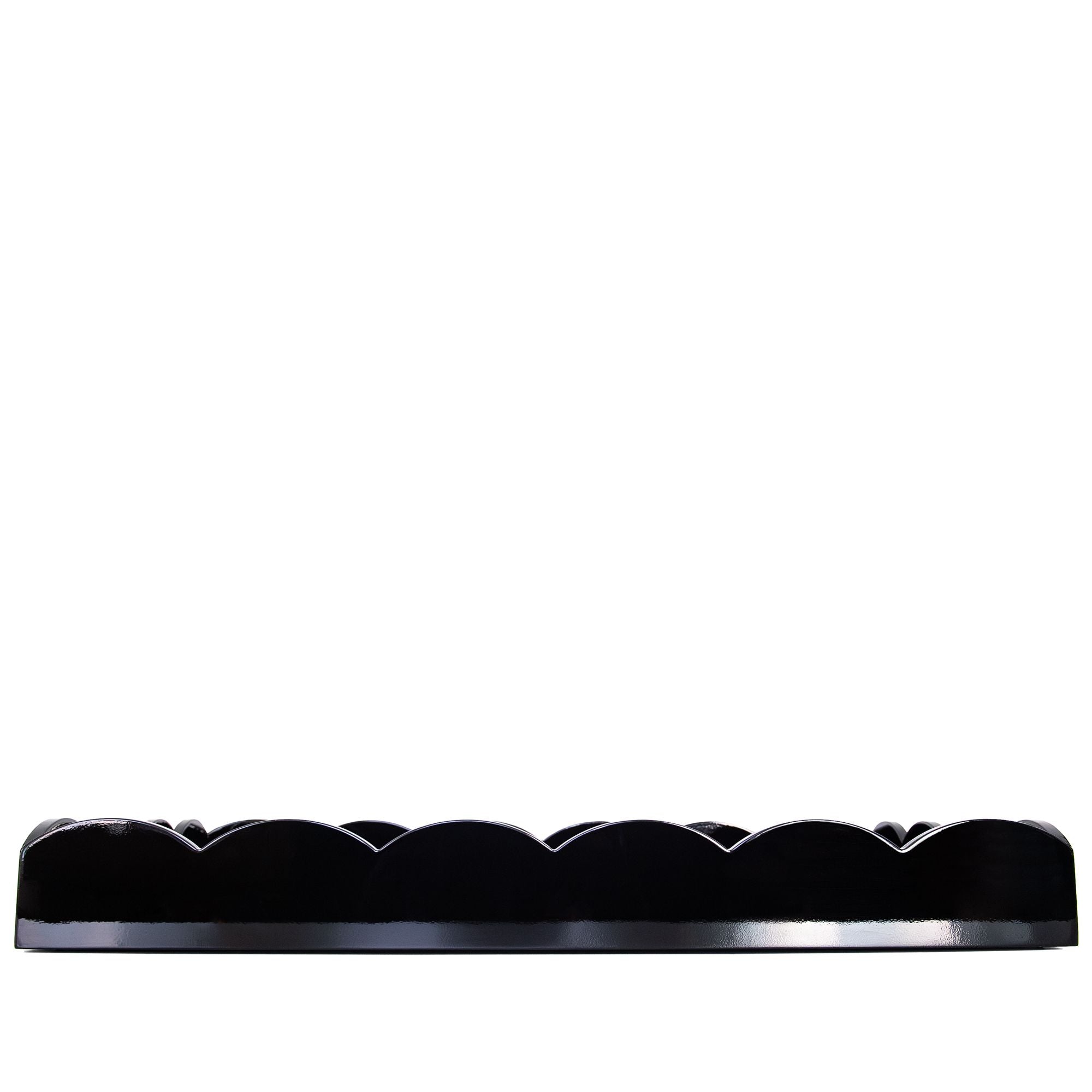 Rectangular Scallop Tray in Black, from Addison Ross