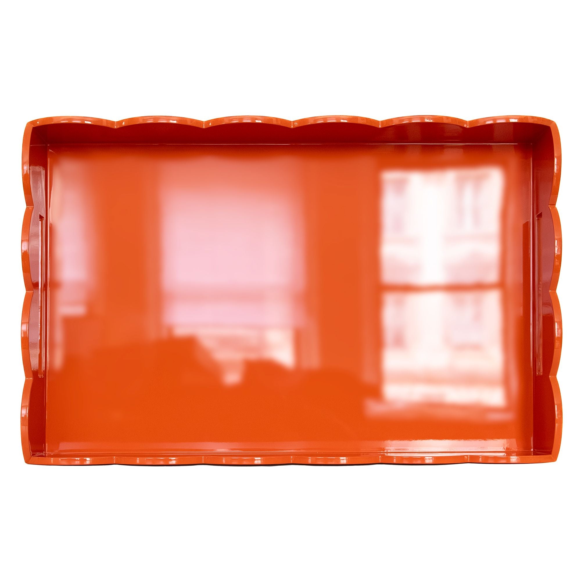 Rectangular Scallop Tray in Orange, from Addison Ross