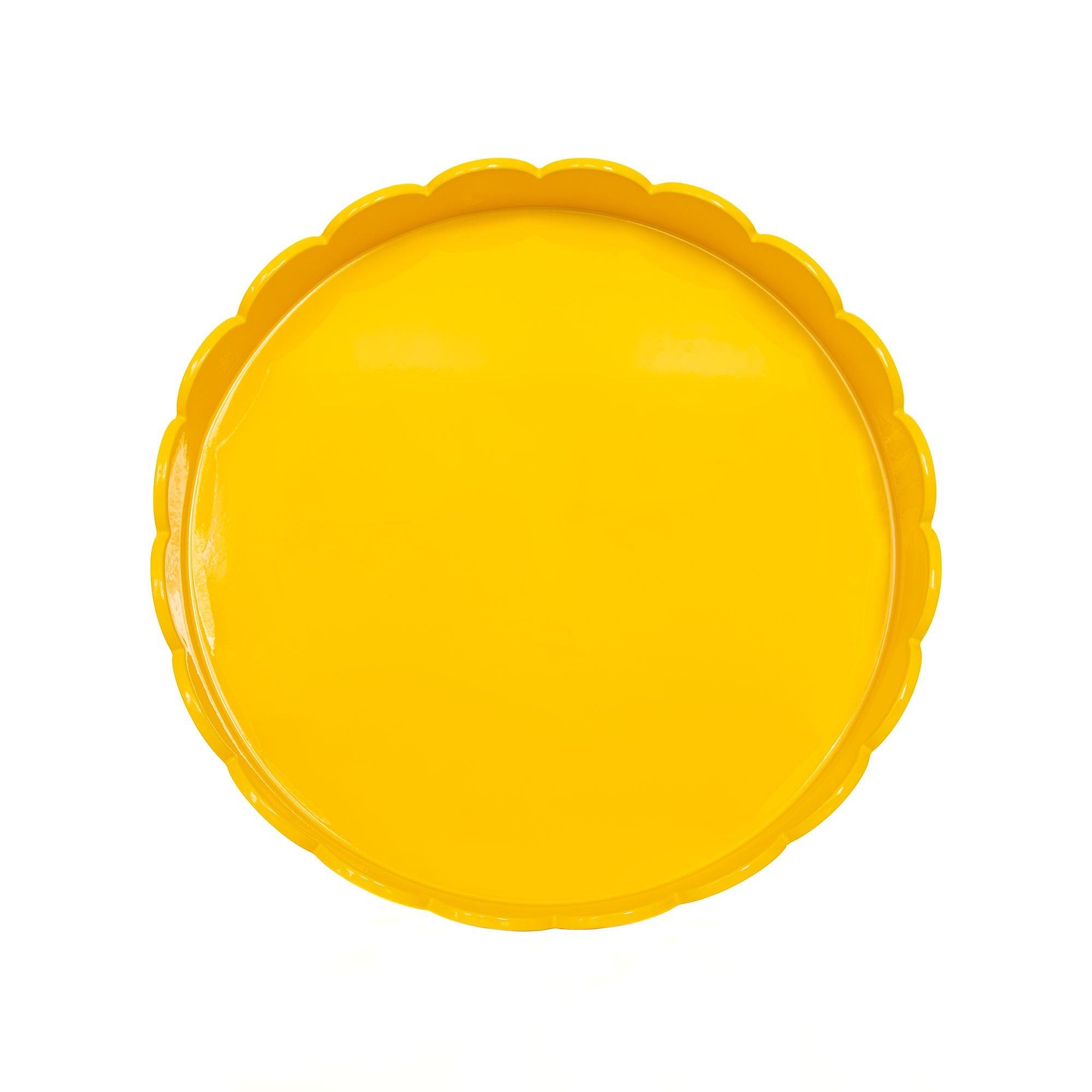 Round Scallop Tray in Yellow, from Addison Ross