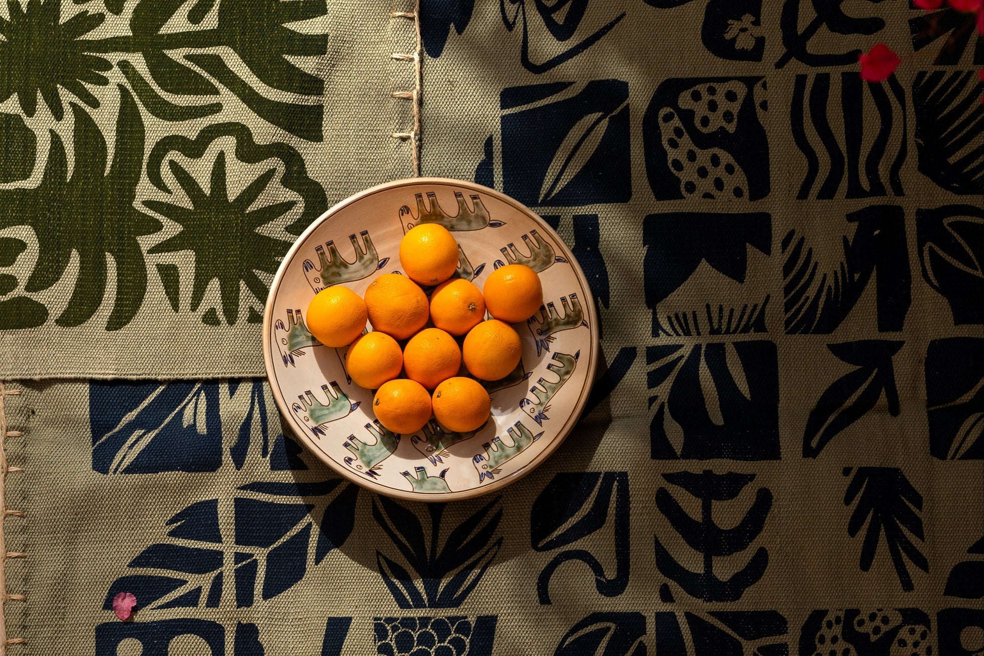 Large Pasture Donkey Ceramic Plate, from Kiliim