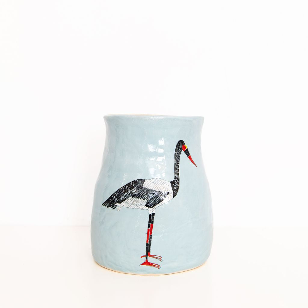 Large Bird Vase in Blue, from Gemma Orkin