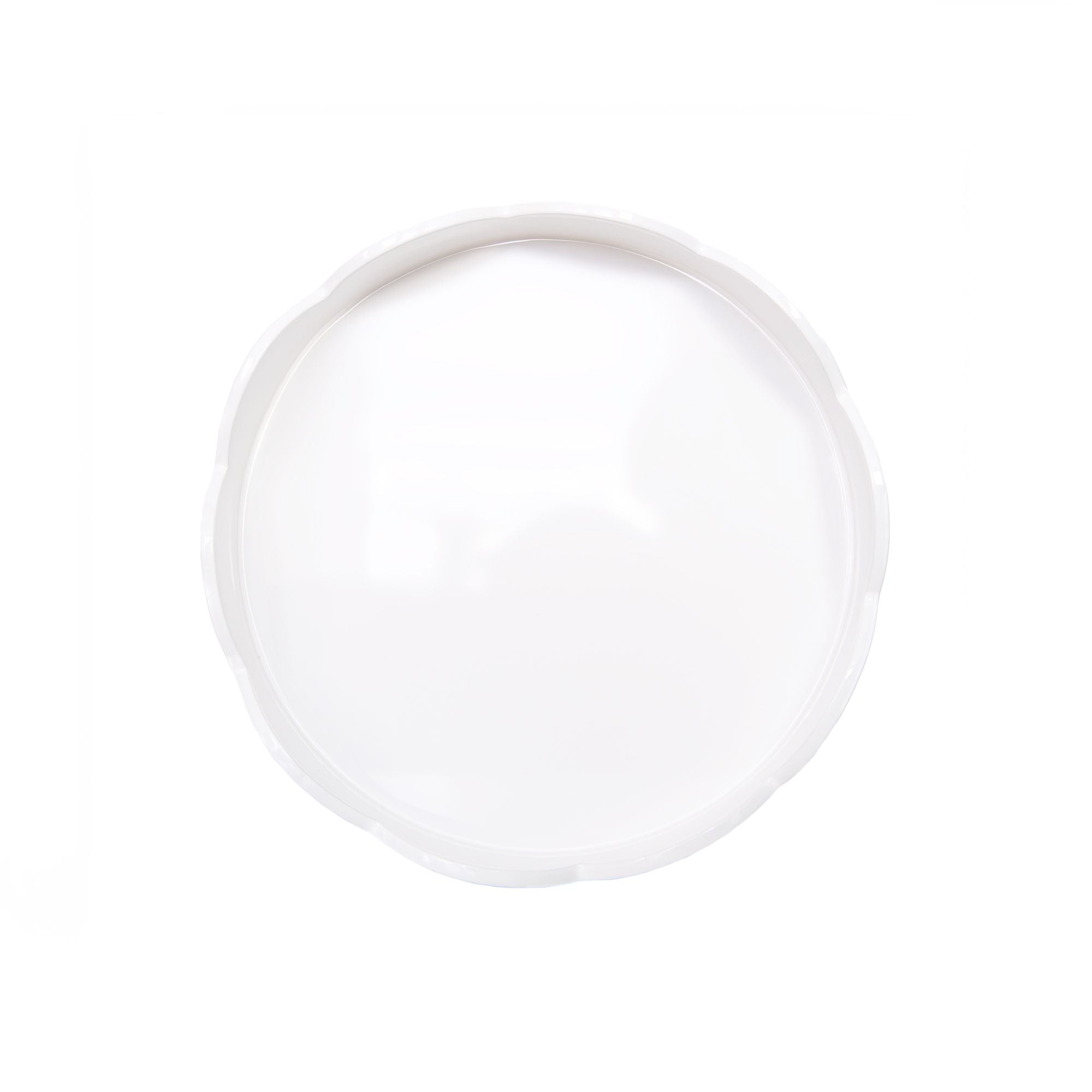 Round Scallop Tray in White, from Addison Ross