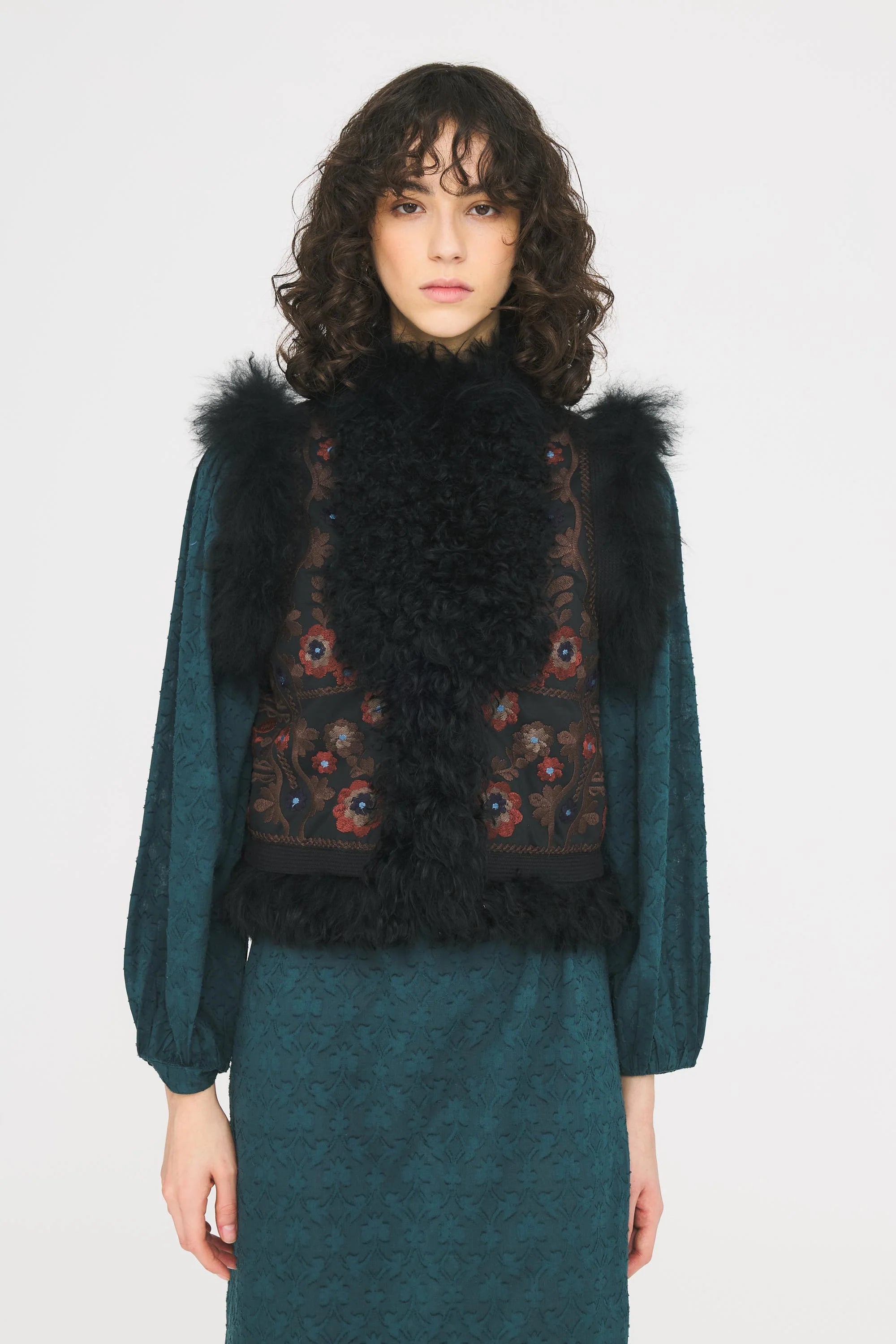 Magyar Vest in Black, from Antik Batik