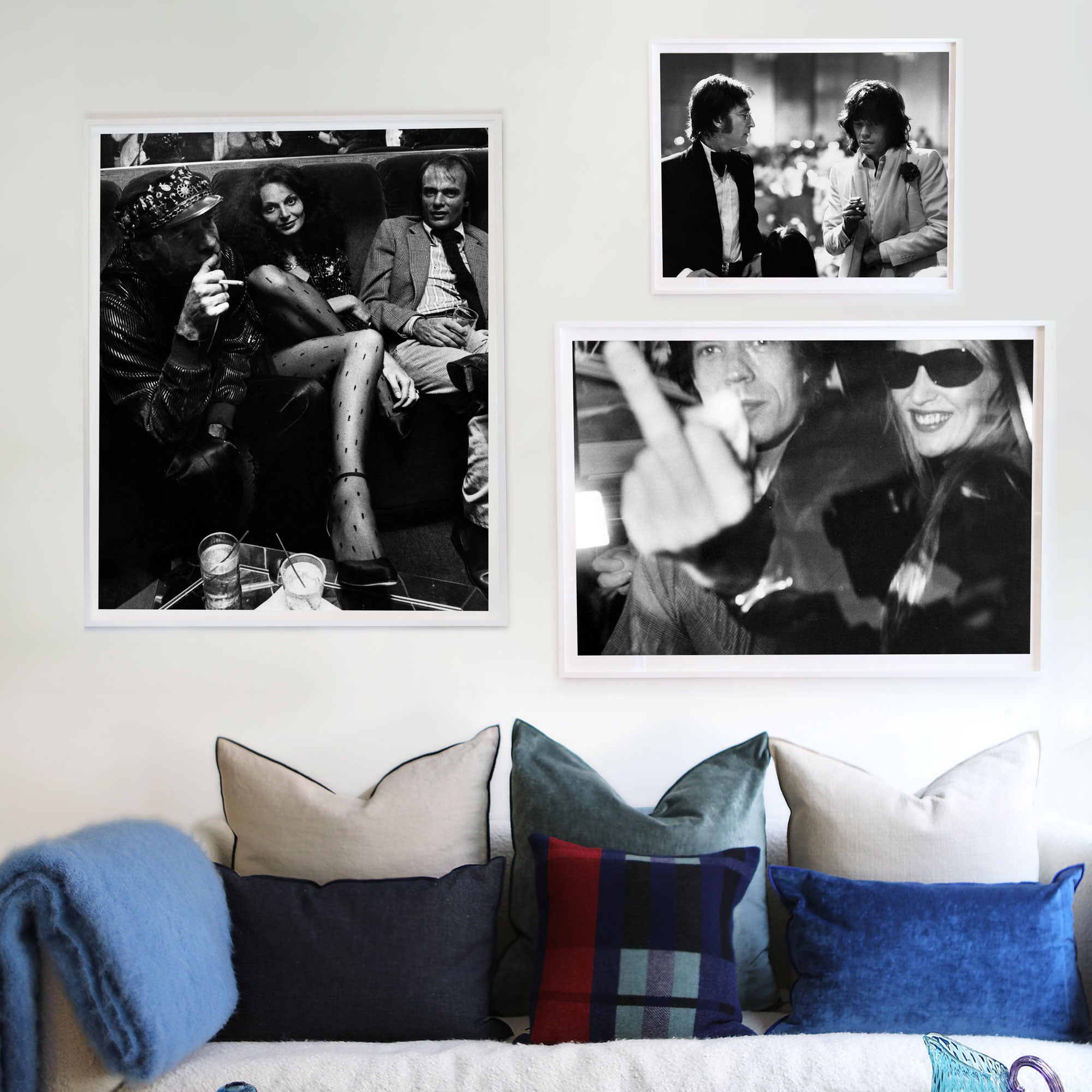 Mick Jagger and Jerry Hall by Ron Galella