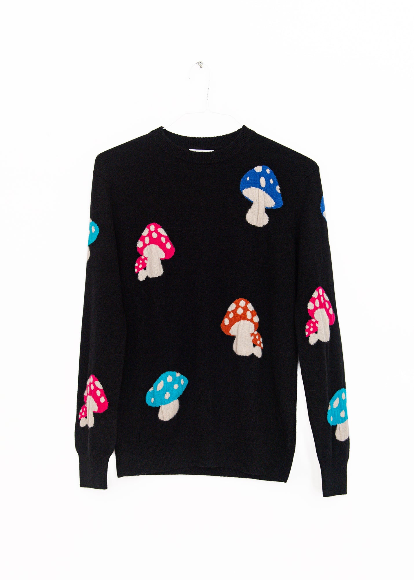 Mushroom Crew Sweater in Black, from Harden