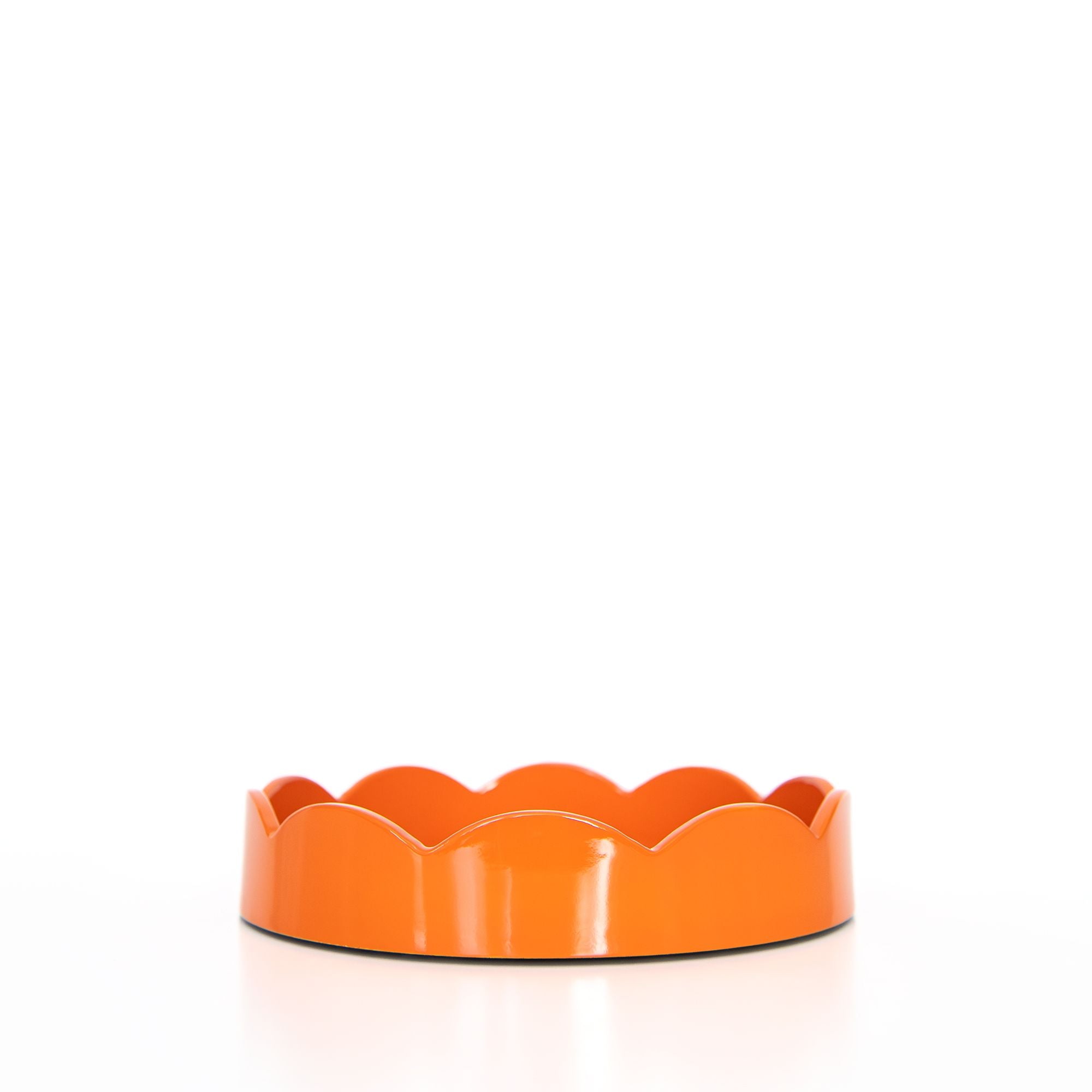 Round Scallop Tray in Orange, from Addison Ross