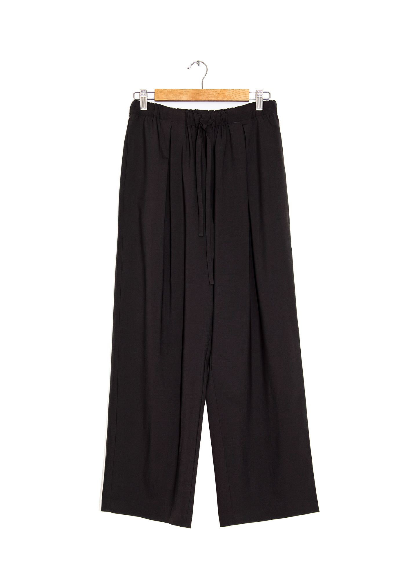 Pleated Relaxed Pants in Dark Brown, from Cordera