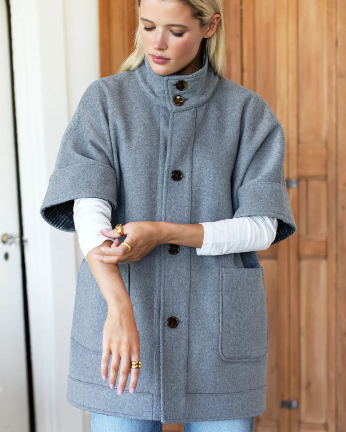 Reversible Topper Layering Jacket in Arlo Plaid, from Emerson Fry 