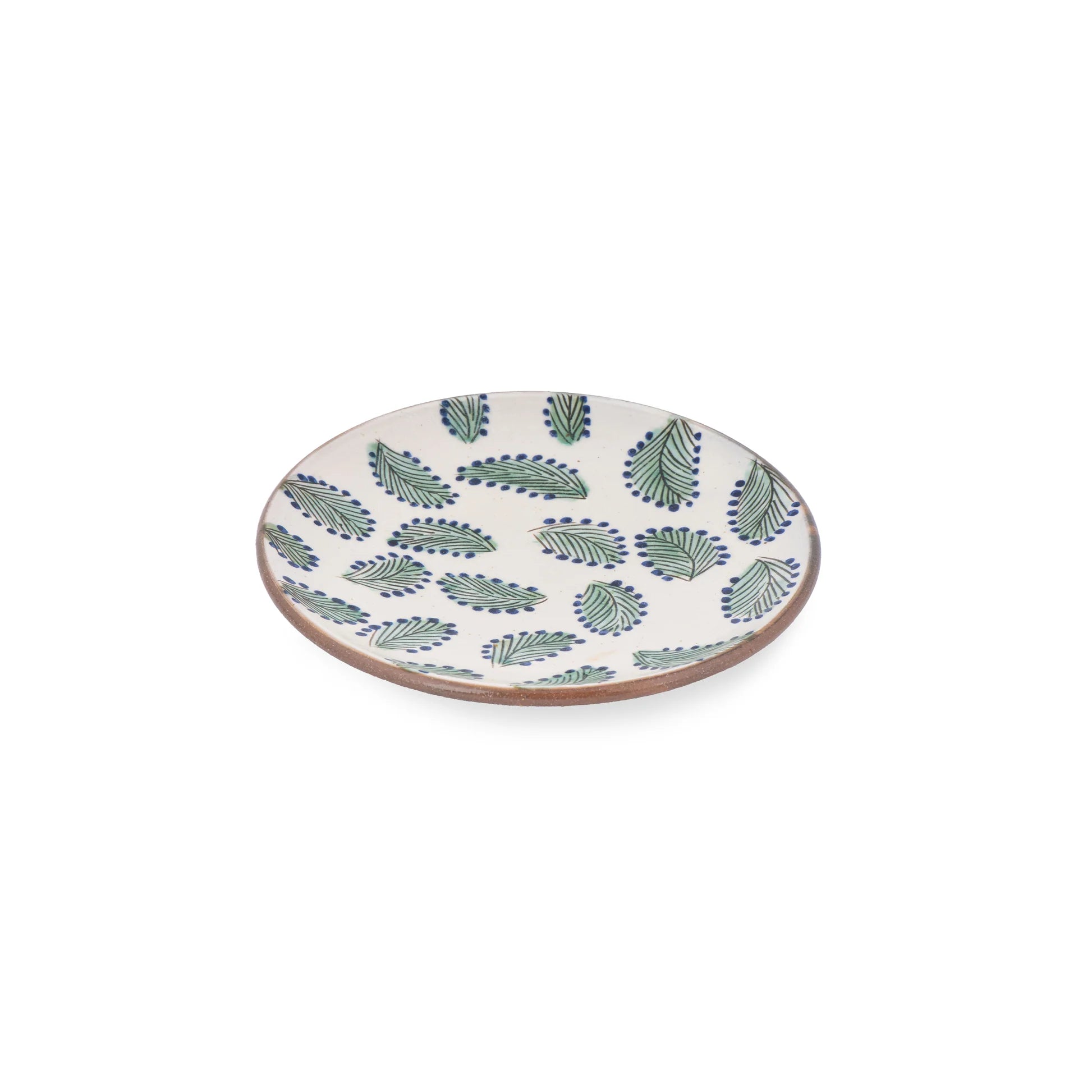 Ceramic Plate in Scattered Leaves