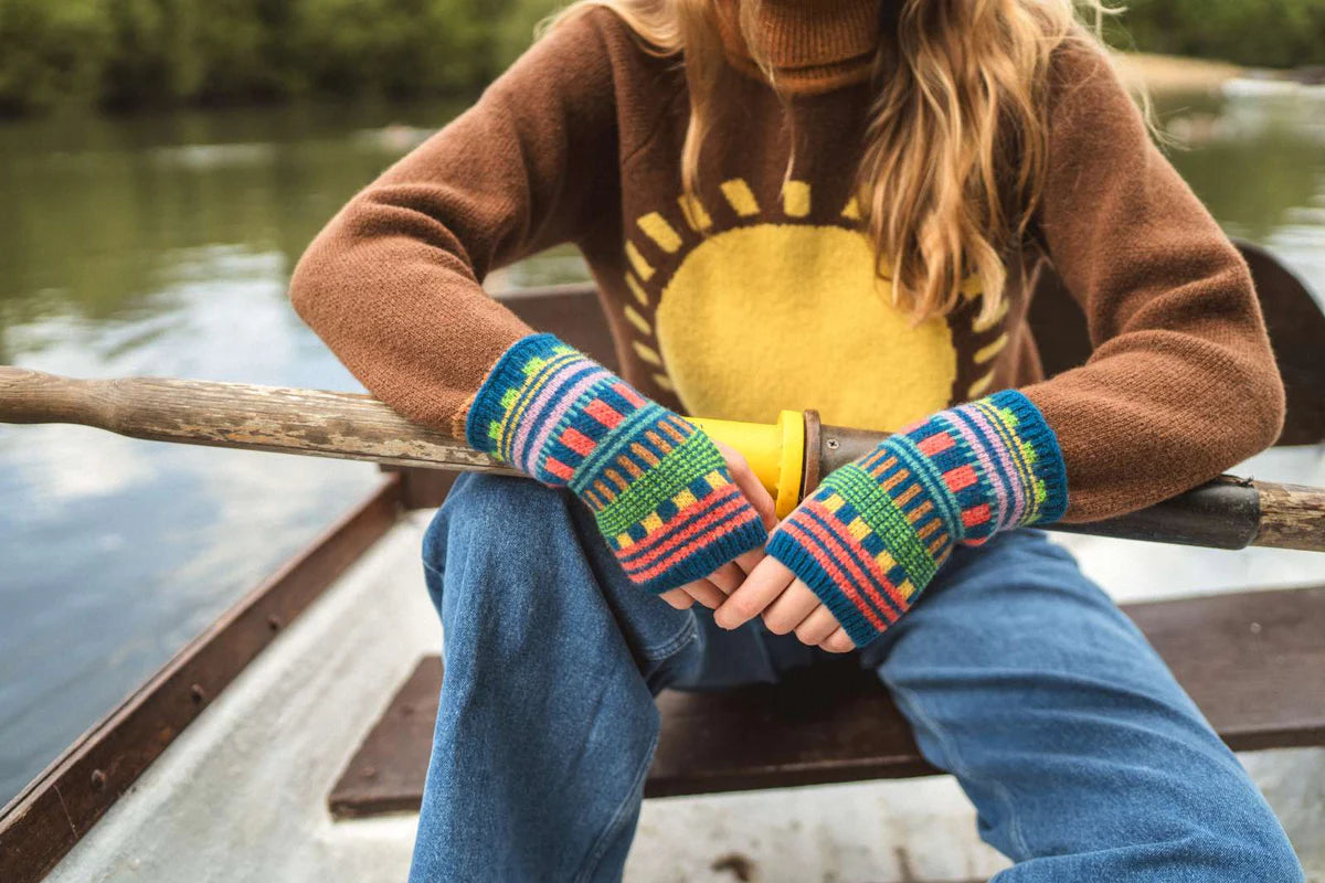 Wrist Warmers in Multi Stripe, from Donna Wilson