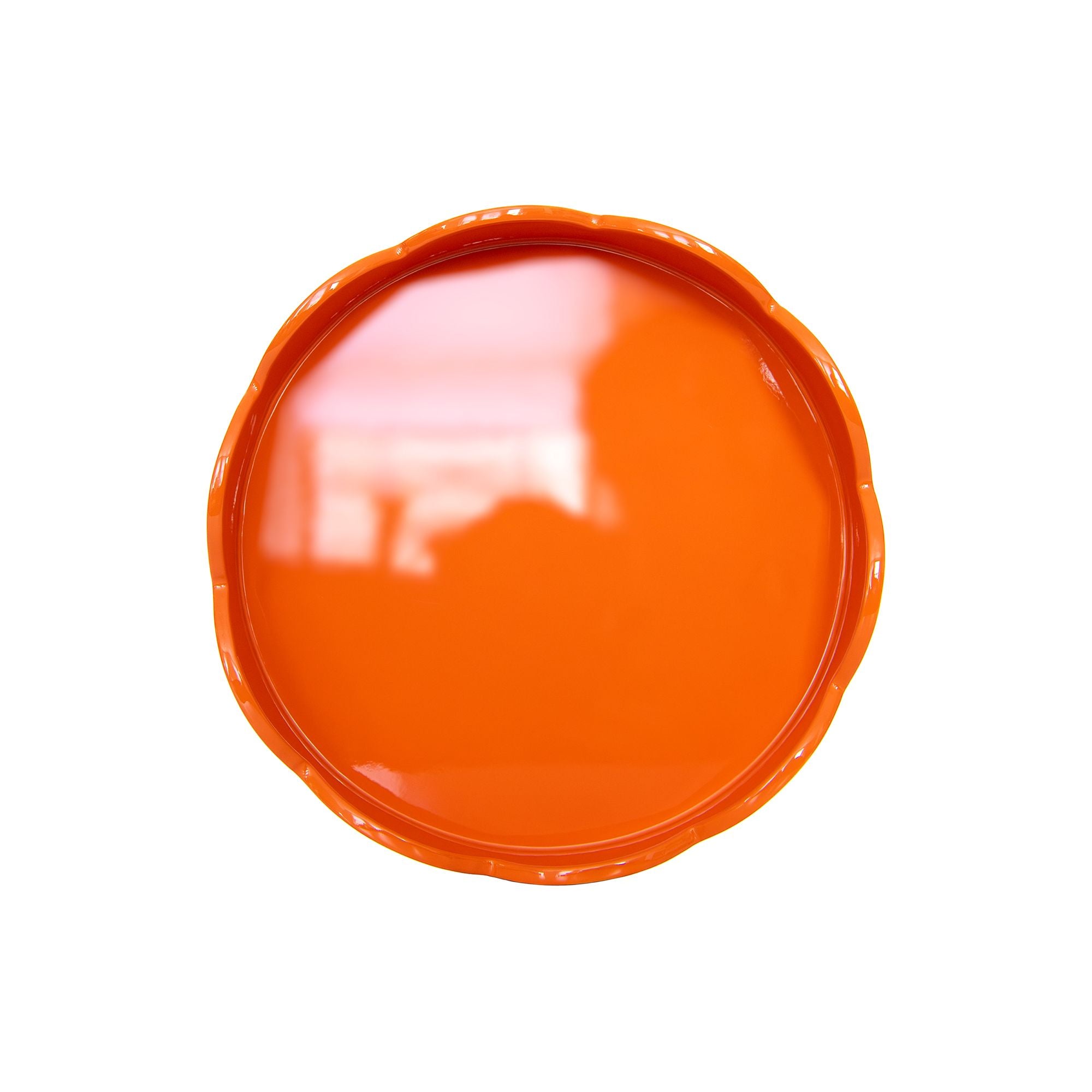 Round Scallop Tray in Orange, from Addison Ross