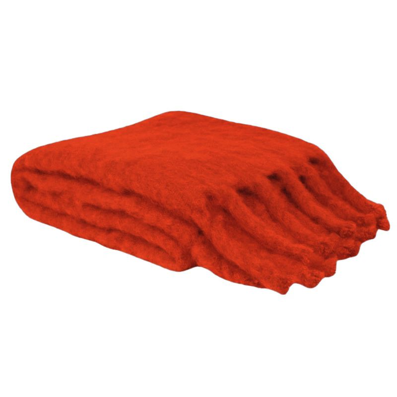 Mohair Blanket in Flame