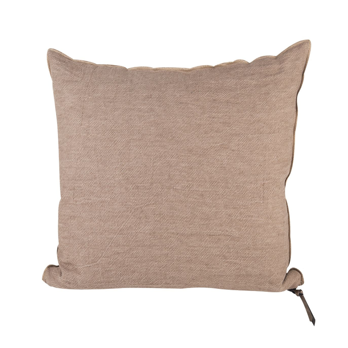 Crumpled Washed Linen Pillow 26" x 26" in Nude, from Maison De Vacances