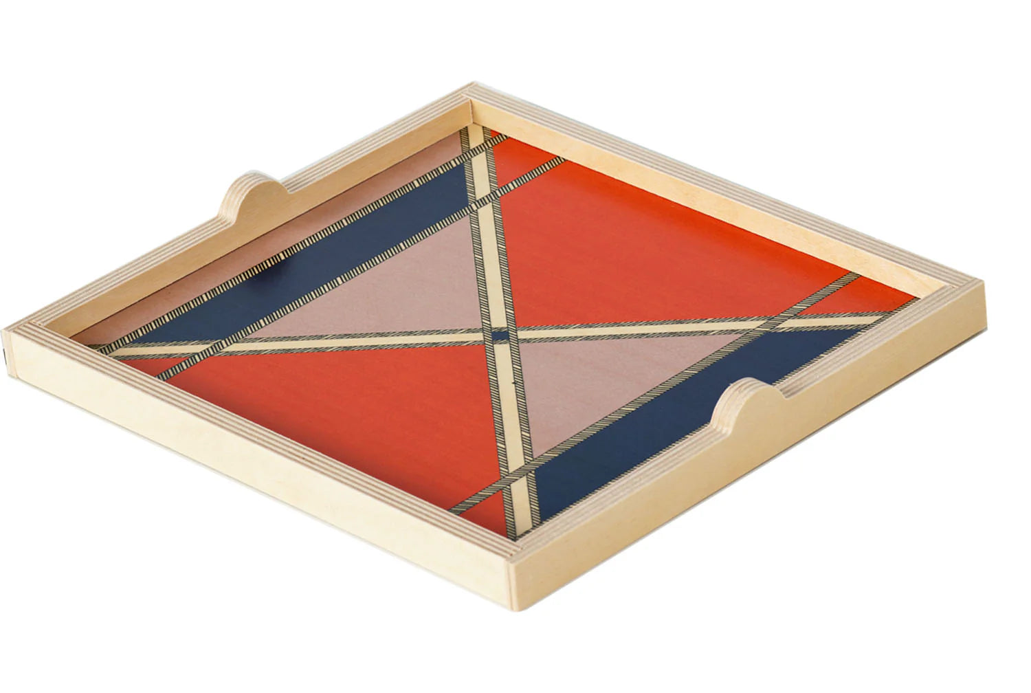 Wallis Square Tray in Tangerine, from Wolfum