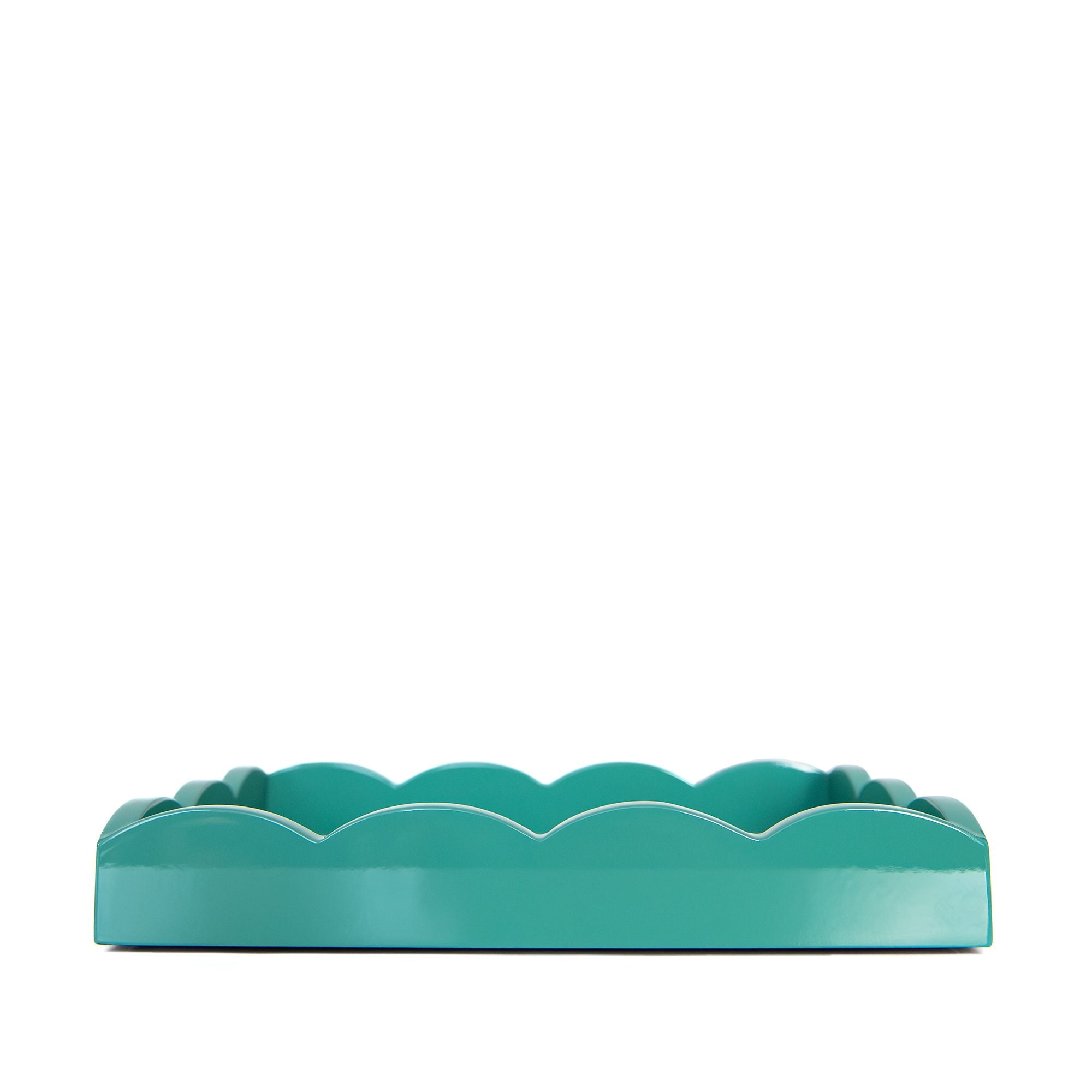 Rectangular Scallop Tray in Turquois, from Addison Ross