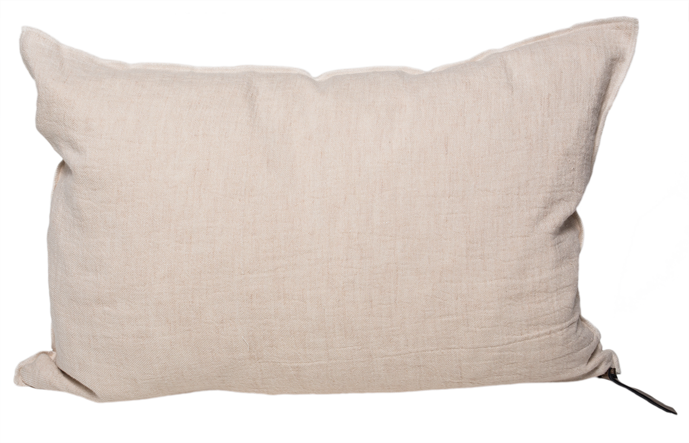 Crumpled Washed Linen Pillow 16x24 in Creme, from Maison De Vacances