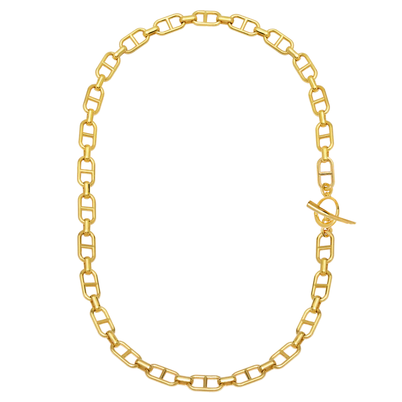 15mm Stirrup Chain Necklace in Gold Vermeil, from Gabriela Artigas