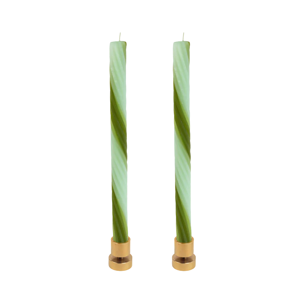 Rope Candle Sticks in Green, from 54 Celsius