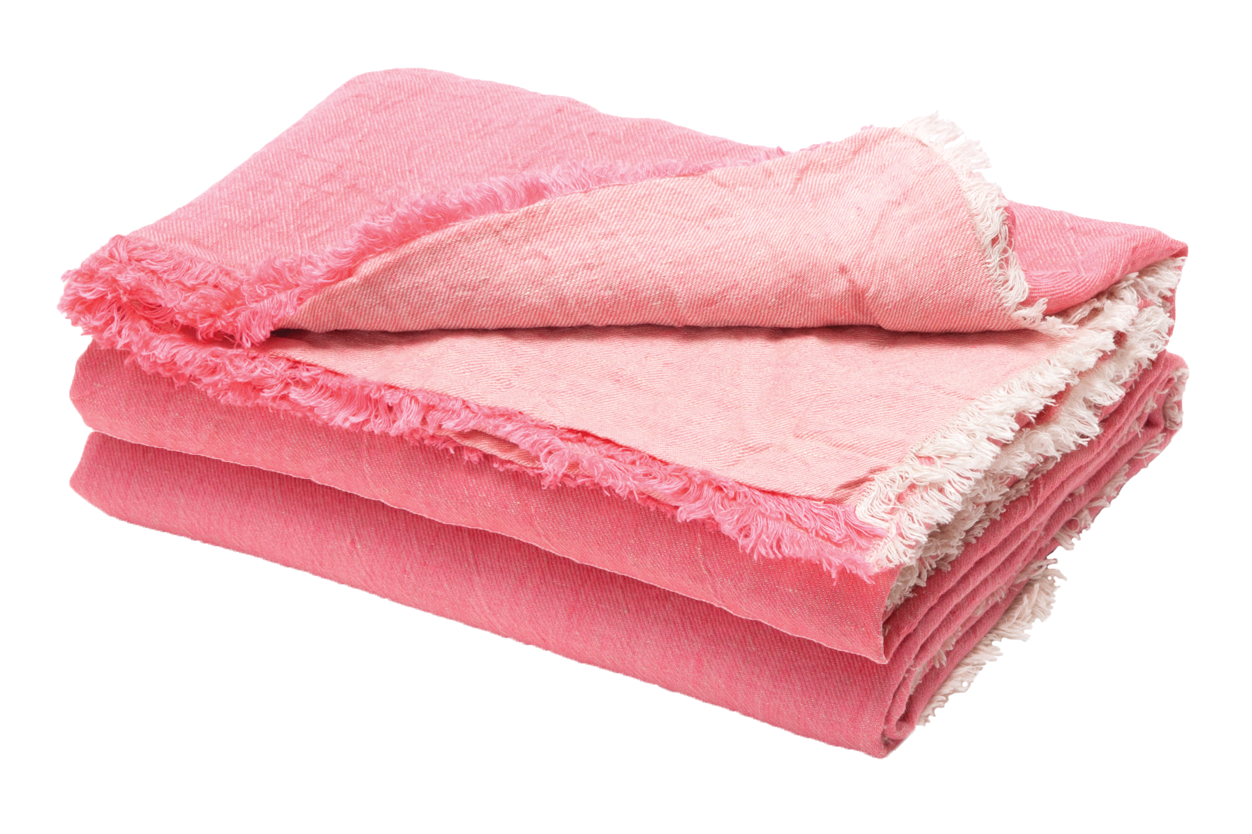 Crumpled Linen Washed Throw in Bonbon, from Maison de Vacances